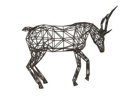 现代鹿雕塑SU模型
