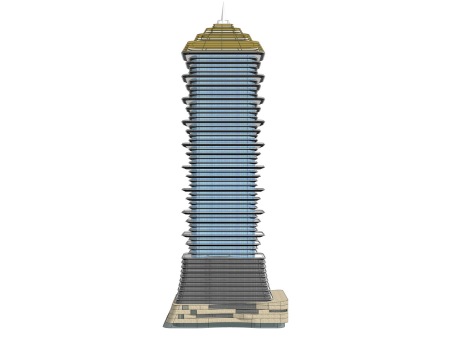 现代景观塔SU模型