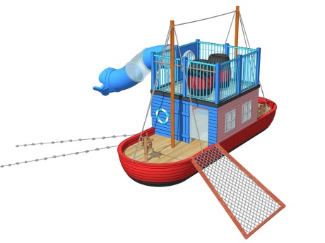 儿童游乐船SU模型
