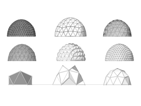 半圆形结构建筑SU模型