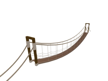 吊桥SU模型