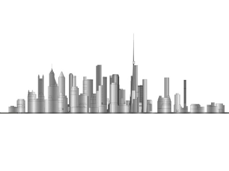 城市天际线SU模型