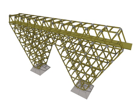 厂房内部框架结构SU模型