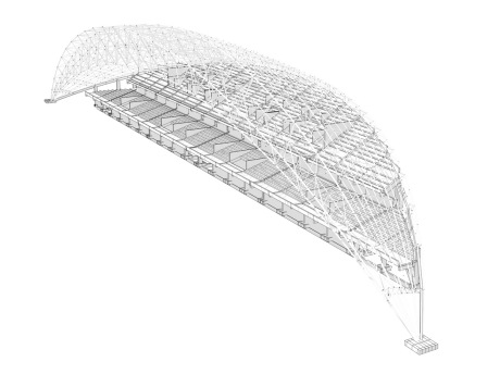 厂房内部框架结构SU模型