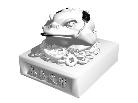 蟾蜍雕塑SU模型