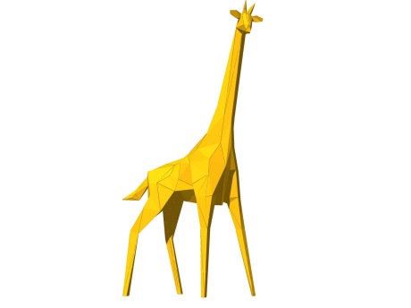 长颈鹿雕塑SU模型