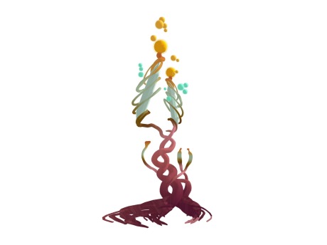 螺旋发光树雕塑SU模型