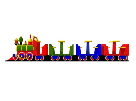 儿童娱乐火车SU模型