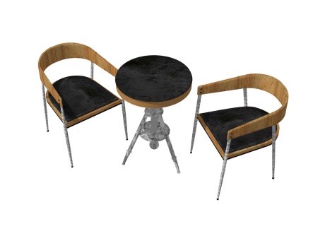 北欧休闲桌椅组合SU模型