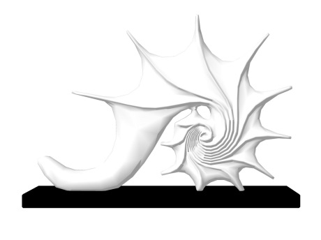 海螺雕塑SU模型