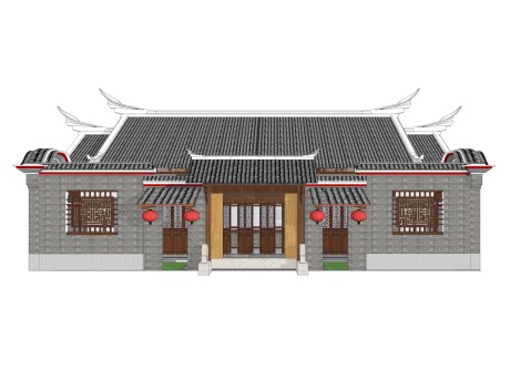 闽西古建SU模型