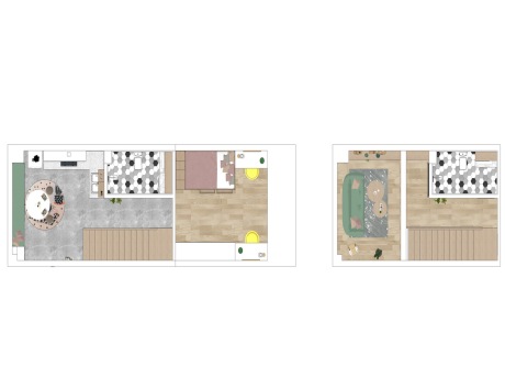 现代公寓整体空间SU模型