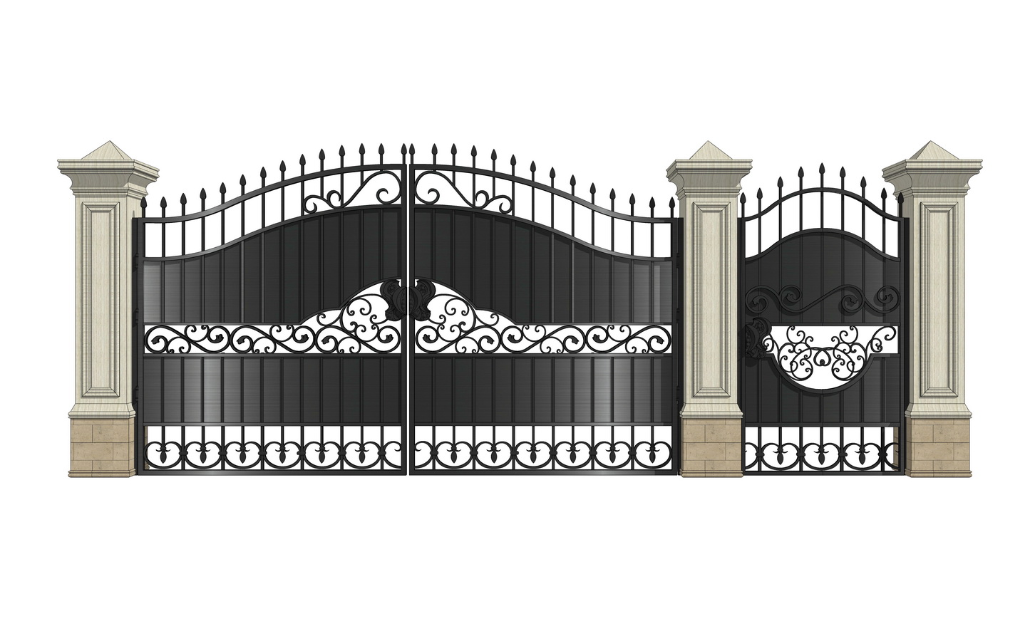 欧式铁艺大门su模型