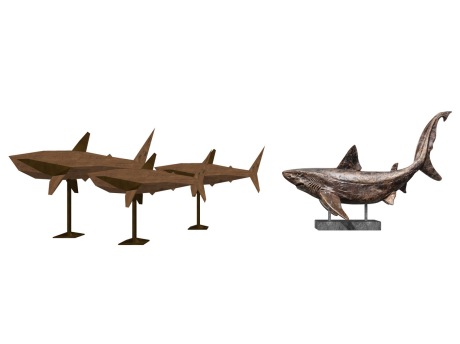 鲨鱼雕塑SU模型