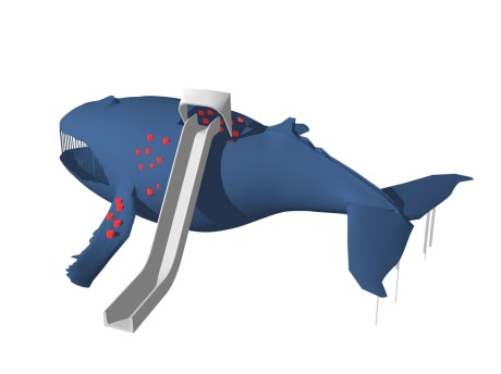 鲨鱼滑梯SU模型