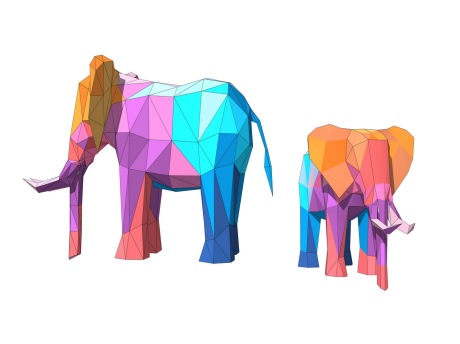 大象雕塑SU模型