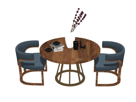 咖啡厅桌椅组合SU模型