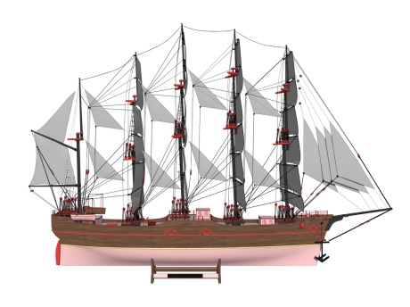 欧式帆船摆件SU模型