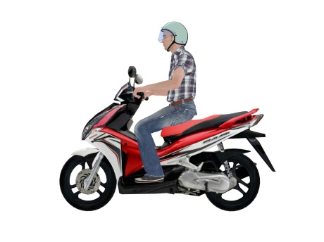 骑摩托车人物SU模型