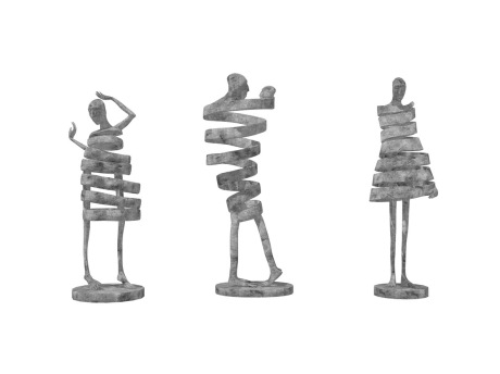 现代人物雕塑SU模型