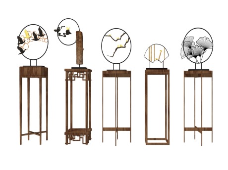 中式饰品摆件组合SU模型