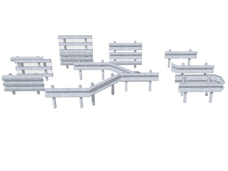 道路护栏组合SU模型