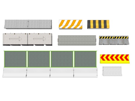 道路护栏组合SU模型