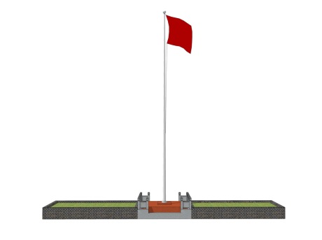 国旗旗台SU模型