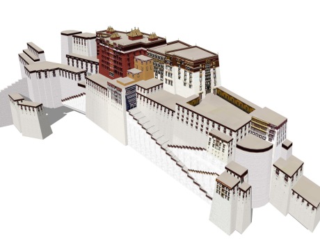 佛教寺庙SU模型
