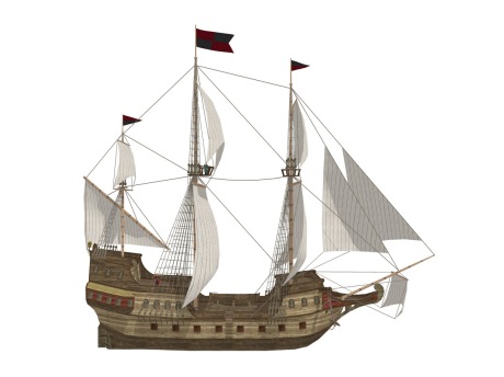 海盗船SU模型