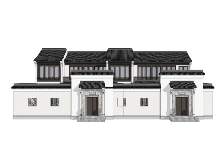 中式别墅SU模型