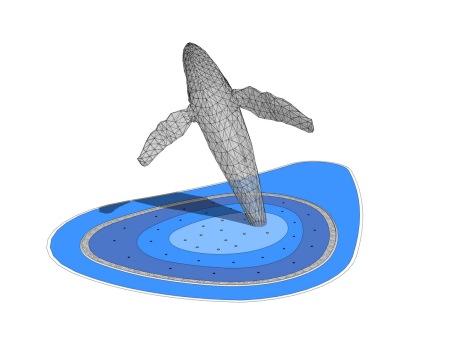 鲸鱼雕塑SU模型