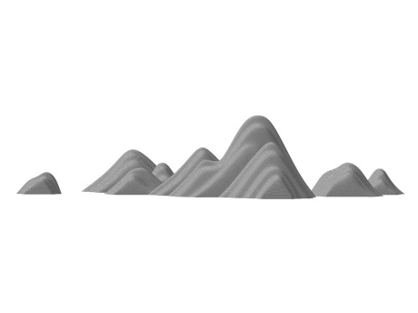 雪浪石片石假山SU模型