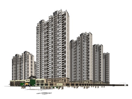 ARTDECO高层住宅SU模型