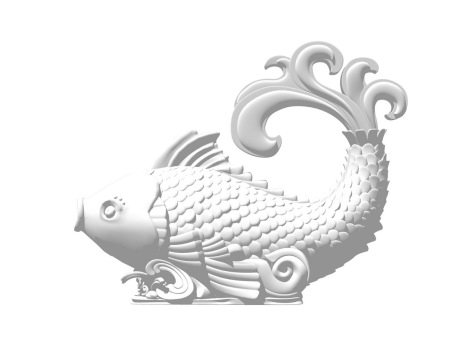 鱼雕塑SU模型