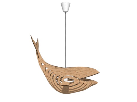 鲸鱼吊灯SU模型
