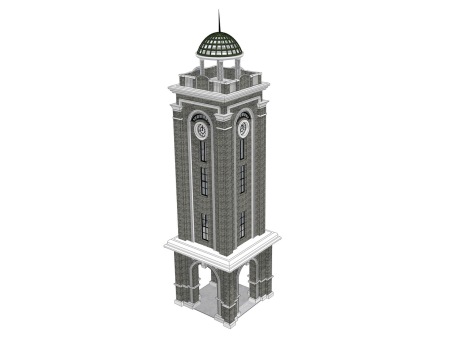 欧式钟楼SU模型
