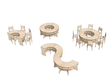 书桌椅SU模型