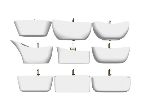 浴缸组合SU模型