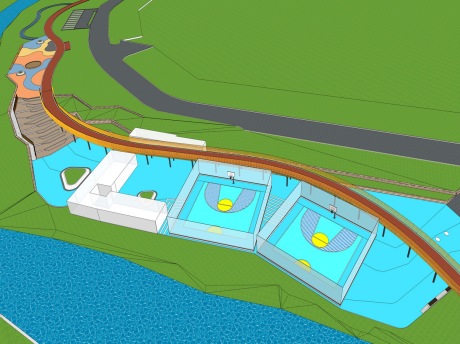 锦水苑活力绿道公园SU模型