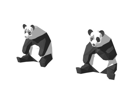 熊猫雕塑SU模型