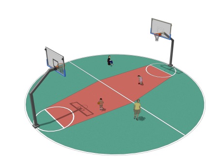 儿童篮球场SU模型