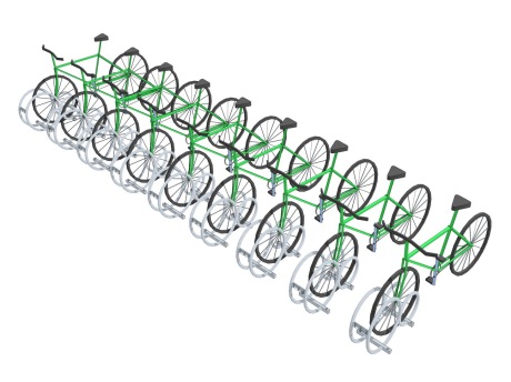 自行车停车架SU模型