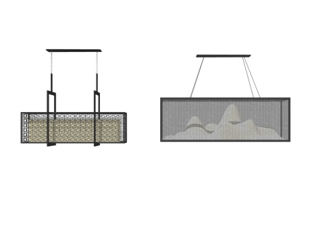 现代吊灯SU模型