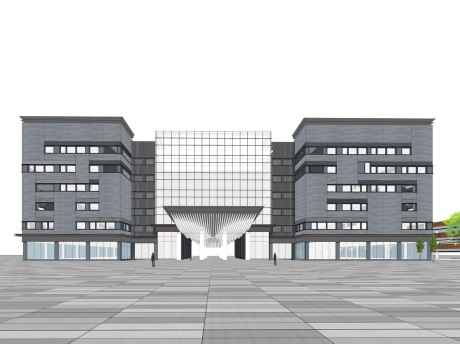 现代办公楼SU模型