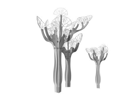 树雕构筑物SU模型