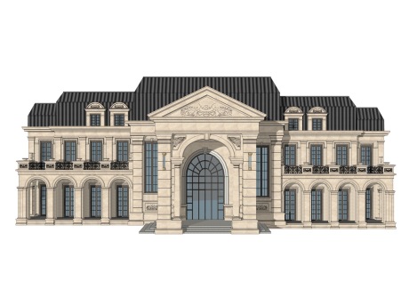法式别墅SU模型