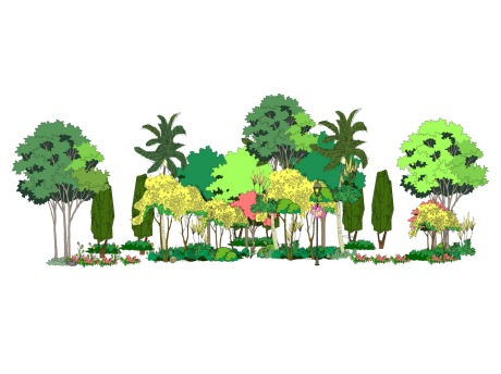 2D植物树灌木SU模型