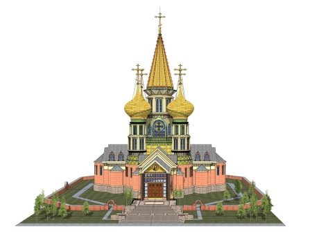 俄式教堂SU模型