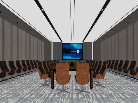 现代会议室SU模型